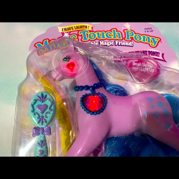MAGIC TOUCH PONY VINTAGE 90s MAGIC HEART PONY CAMELLIA HEARTS LIGHT UP & BLINK - Picture 8 of 15